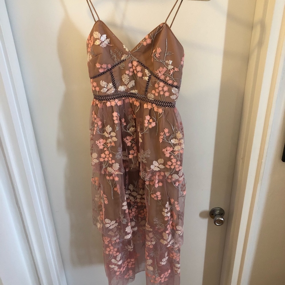 🎉HP🎉 Self Portrait Floral Embellished Midi Dress - Picture 5 of 9